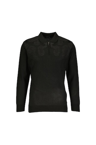 Finesuits Erkek Desenli Yünlü Kazak 2422201024.dsfpyr Siyah