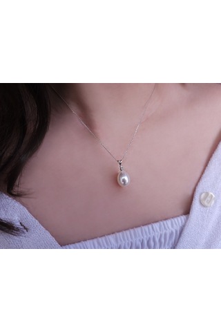 Sirius Pırlantalı Drop Inci Kolye 0815P0022