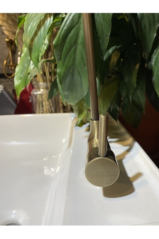 İsaoğlu Yapı Arıtma Musluğu Antik Gold Arıtma Bataryası Mat Antik Gold Arıtıcılı Musluk Pirinç Batarya Gold