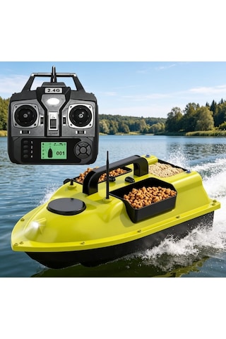 Yemleme (Tekne Ve Botu) Gps 16 Konumlu Sarı Yuvarlak Kapak Oto Pilot Sabit Hız 3 Hazneli 20000mah Pil + Çanta