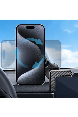 Go Des Gd-hd341 V Köşeli Ayarlanabilir Magnetik Araç İçi Telefon Tutucu Siyah