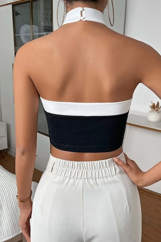 Merry See Boyundan Bağlamalı Kısa Crop Bluz 001