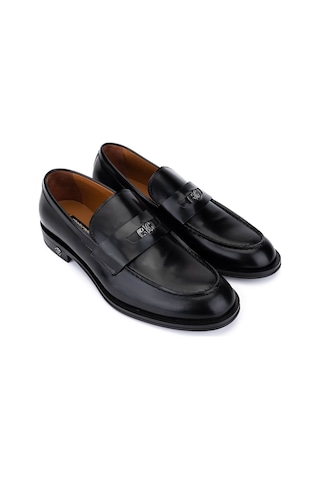 Roberto Cavalli Erkek Hakiki Deri Siyah Loafer Ayakkabı 780 29742 Erk Ayk Sk25-26 Nero Siyah