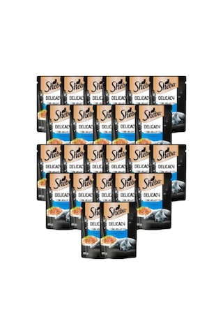 Sheba Delikatesse Ton Balıklı Jöleli Pouch Yetişkin Kedi Yaş Maması 24 x 85 G