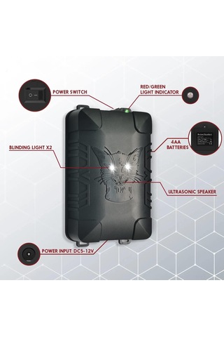 Yifomall 2 Adet Araba Motor Bölgesi Gerengeti Kovucu - Ultrasonik Ve Led Işık Teknolojisiyle Sıçan, Sincap Koruyucu Aygıtı