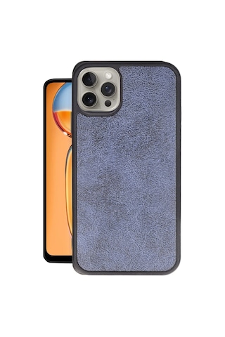 Cosmotex Newface Apple iPhone Uyumlu 14 Pro Max Kılıf Aras Deri Kapak - Lacivert