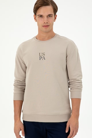 U.S. Polo Assn. Erkek Taş Basic Sweatshirt 50293420-VR049