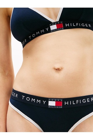 Tommy Hilfiger Kadın Rib Örgü Thong Külot-14782 Gece Mavisi