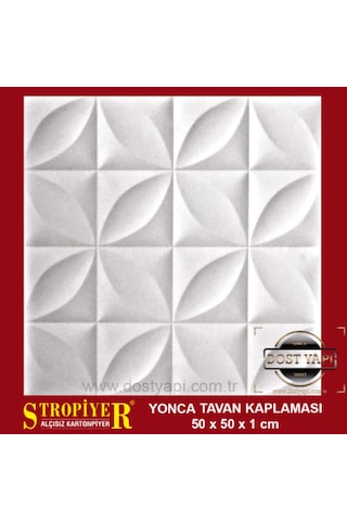 Stropiyer Tavan Kaplama Yonca Modeli , 10 M2 = 40 Ad.