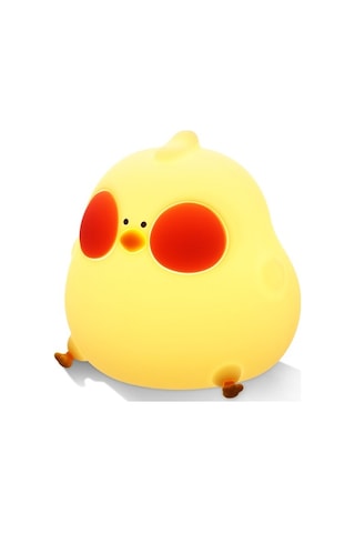 Prestigegoods Neoglint Sevimli Tavuk Gece Lambası Silikon Civciv Yatak Başucu Bebek Lambası Rg Beyaz