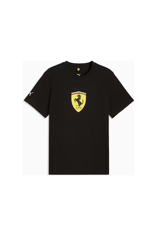 Ferrari Colored Shield Tee 635310 Tişört Erkek T-shirt Siyah Puma Black