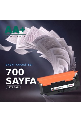 Hp 117a W2072a Sarı Uyumlu Toner Aa Plus / Color Laser 150a / 150nw / Mfp 178nw / Mfp 179fnw