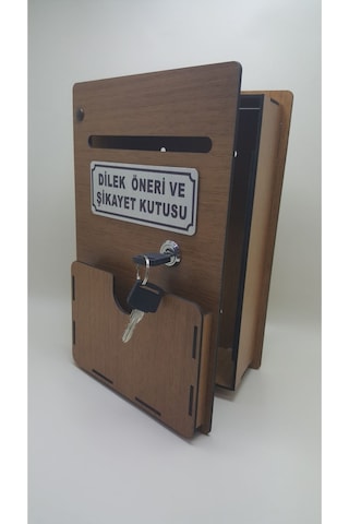 Cepli Ahşap Dilek Öneri Şikayet Kutusu Yazılı