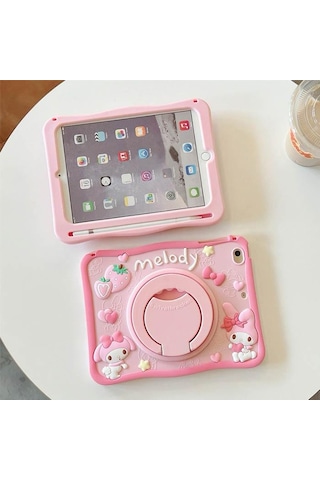 Apple Uyumlu iPad Air 13inç M2/m3 Kılıf Cute Dolls Standlı Eğlenceli 3d Karekterli Çocuk Kılıfı Kılıf