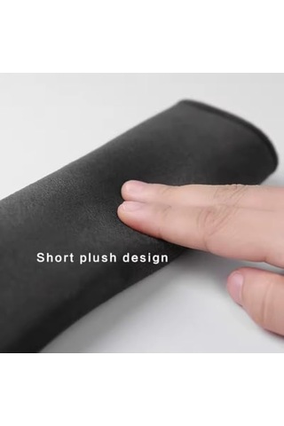 Alcantara Kumaş Oto Emniyet Kemeri Pedi, Antrasit, 4 Mm Süngerli, 26x6 Cm, Cırtlı, Yumuşak Süngerli, 2 Adet