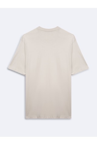 Ltb Silikon Logo Baskılı Bej T-shırt Gri