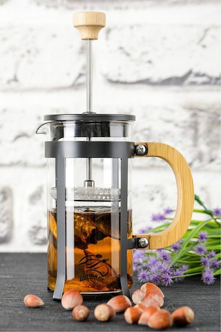 Lüx Cam 350 Ml French Press Siyah Asorti