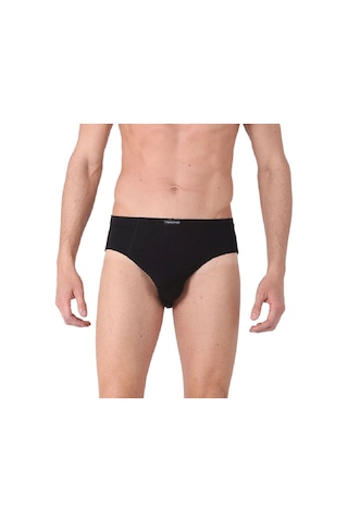 Thermoform Bambu Erkek Kolsuz Bisiklet Yaka Atlet Ve Slip Külot Seti Siyah Çok Renkli