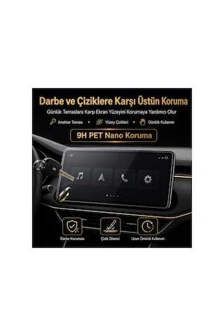 Ford Mustang Mach-e 2022 Multimedya + Kadran 2'li Set 9h Nano Ekran Koruyucu