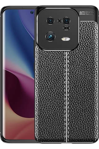Xiaomi Mi 13 Pro Kılıf Zore Niss Deri Desenli Silikon Kılıf