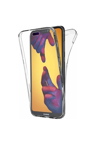Huawei P 20 Lite Çift Taraflı Silikon Kılıf Şeffaf