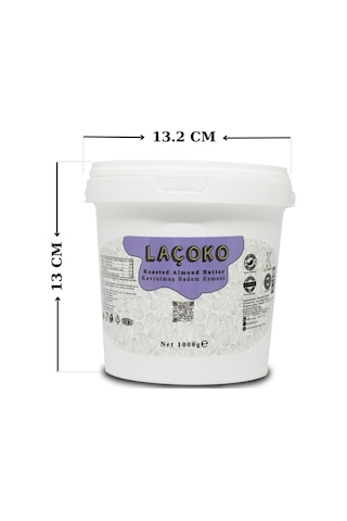 Laçoko Kova Şekersiz Katkısız Glutensiz Vegan Doğal Badem Ezmesi 1 KG