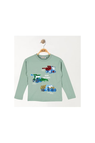 Alg Erkek Çocuk Pullu Sweatshırt Mint Yeşili