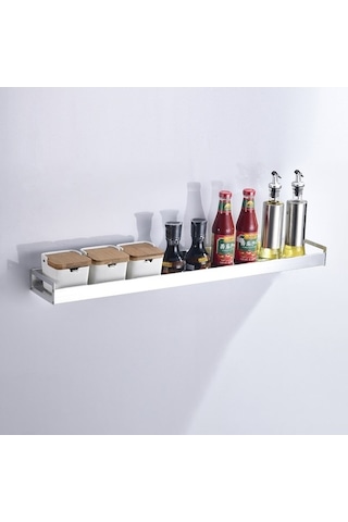 Pazly Mutfak Çok Fonksiyonlu Duvara Asma Tutucu Baharat Saklama Rafı, Küçük Ve Pratik Beyaz