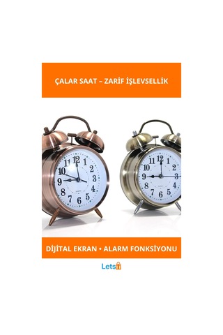 Metal Kasa Modern Dijital Alarm Çalar Saat Model 3 Çok Renkli