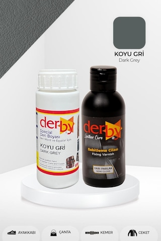 Derby Deri Mont Boyası ve Sabitleme Cilası 100 G Set