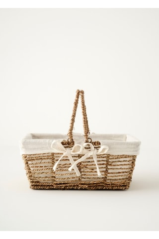 Bella Maison Arden Bezli Sepet Naturel 31x22x13 Cm Naturel