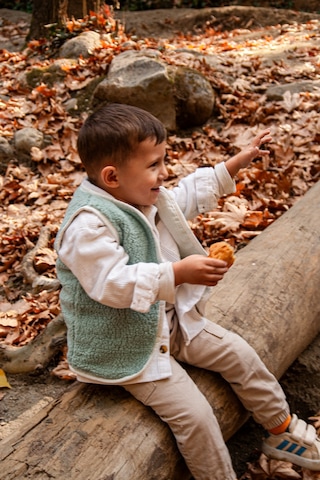 Luckka Heritage Puffy Astarlı Peluş Bebek Çocuk Yelek - Wellsoft Yelek - Ztpufyelek Yeşil