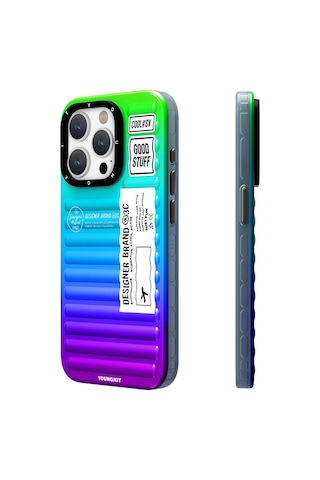 Apple Uyumlu iPhone 15 Pro Max Kılıf Youngkit The Secret Color Serisi Kapak Yeşil