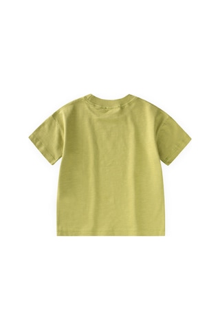 Cigit Slogan Baskılı T-shirt 2-10 Yaş Arası Lime Yeşil