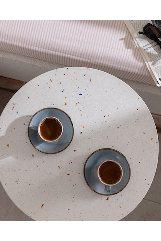Madame Coco Pacis 2 Kişilik 4 Parça Kahve Fincan Seti - Mavi - 90 Ml 8684427348765 Çok Renkli