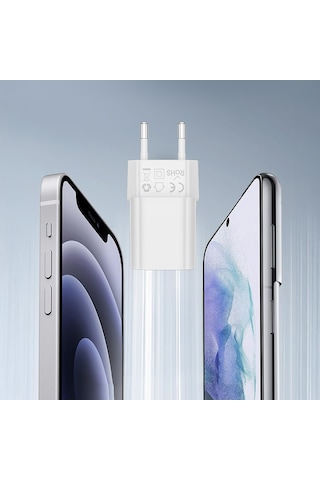 Wiwu Wi-g015 Cube Serisi Gan Tech Pd Hızlı Şarj Özellikli Mini Şarj Başlığı 33w Beyaz