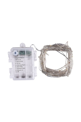 Yuntech01 10m 100 Led Renkli Dış Mekan Işık Zinciri, 8 Fonksiyonlu Pillerle Çalışır, Bahçe, Bahçe, Bayram Dekorasyonu Için Uygundur Diğer