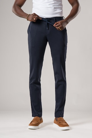 Ecer Slimfit Beli Lastikli Ve İplikli Dokulu Likralı Yazlık Jogger Pantolon Lacivert