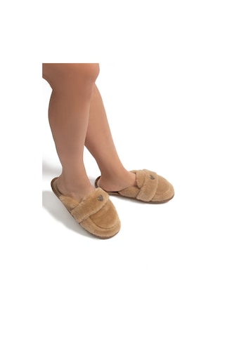 Twigy Mammy Peluş Kadın Ev Terliği Bej 37/41 Bej
