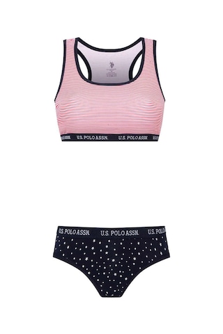 U.S. Polo Assn. Kadın Lacivert Büstiyer Slip Takım 66251 Lacivert