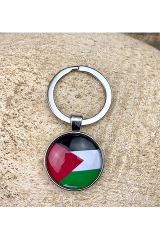 Tamgacrafts Filistin Palestine Bayrağı Metal Anahtarlık Ülke Temalı Hediyelik Çok Renkli
