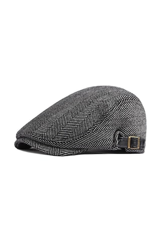 Valkyrie İtalyan Style Retro Balık Sırtı Erkek Kasket Şapka Tokalı Ayarlanabilir Erkek Açık Gri