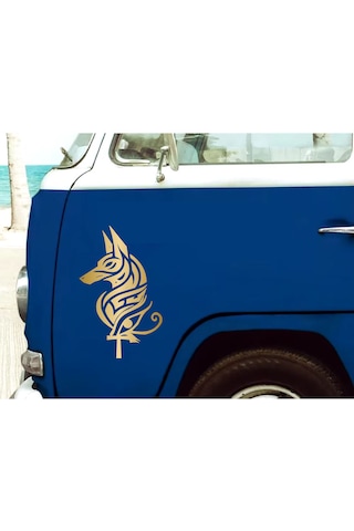 Anubis Sticker - Eski Mısır Mitolojisi - Ölüler Tanrısı - Araba Oto Motosiklet Karavan Pc Laptop Sticker - 00351 30x19 Cm