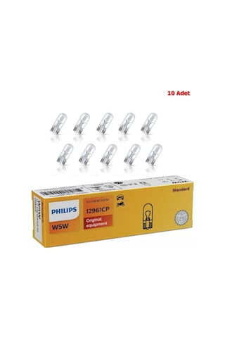10 Adet 12v 5w Standart T10 Park Ampulu W5w