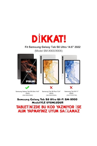 Samsung Galaxy Uyumlu Tab S8 Ultra Wi-fi Sm-x900 Kılıf Şeffaf Silikon Kılıf + Kalem Hediyeli Arka Kapak