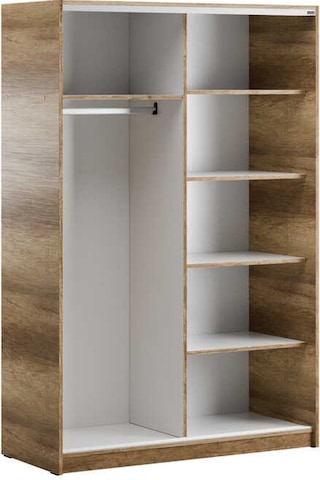 Sürgülü Aynalı Gardırop-açık Ceviz Tori 120x182x52 Cm Gxyxd