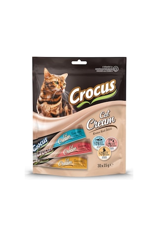 Crocus - 772 - Çoklu Tavuklu & Ton Balıklı & Somonlu Krema Kedi - Smglobal - Ödülü 30x15g