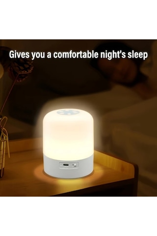 Boatshop1 2 Adet Led Dokunmatik Akıllı Işık Büyük Boy Yatak Odası Oturma Odası Koridor Mutfak Dolap Gardırop Ayarlanabilir Sıcak Beyaz Gece Lambası