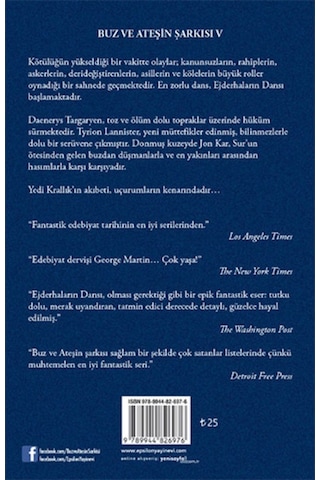 Ejderhaların Dansı Kısım 2 - George R. R. Martin - Epsilon Yayınevi