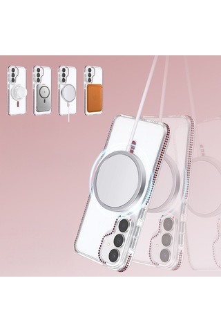 Maks Technology Galaxy Uyumlu S25 Fe Kılıf M-safe Şarj Özellikli Mkst Tera Silikon Kapak - Mürdüm
